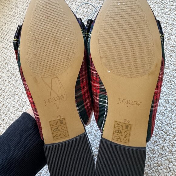 New! J. Crew Tartan slip-on mules 6.5 - Picture 2 of 10